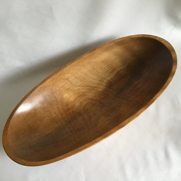 Vintage Baribocraft  Large Oblong Wood Bowl - Picture 2 of 9